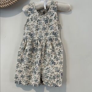 Rylee + Cru Blue and White Sleeveless Scoop Neck romper